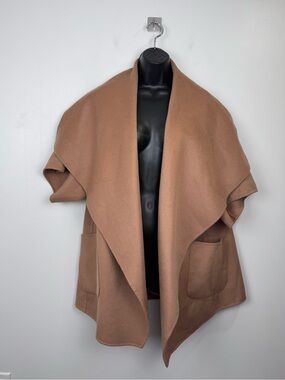 Lamarque Women Penelope Double Face Wool Coat Camel‎ Size M/L